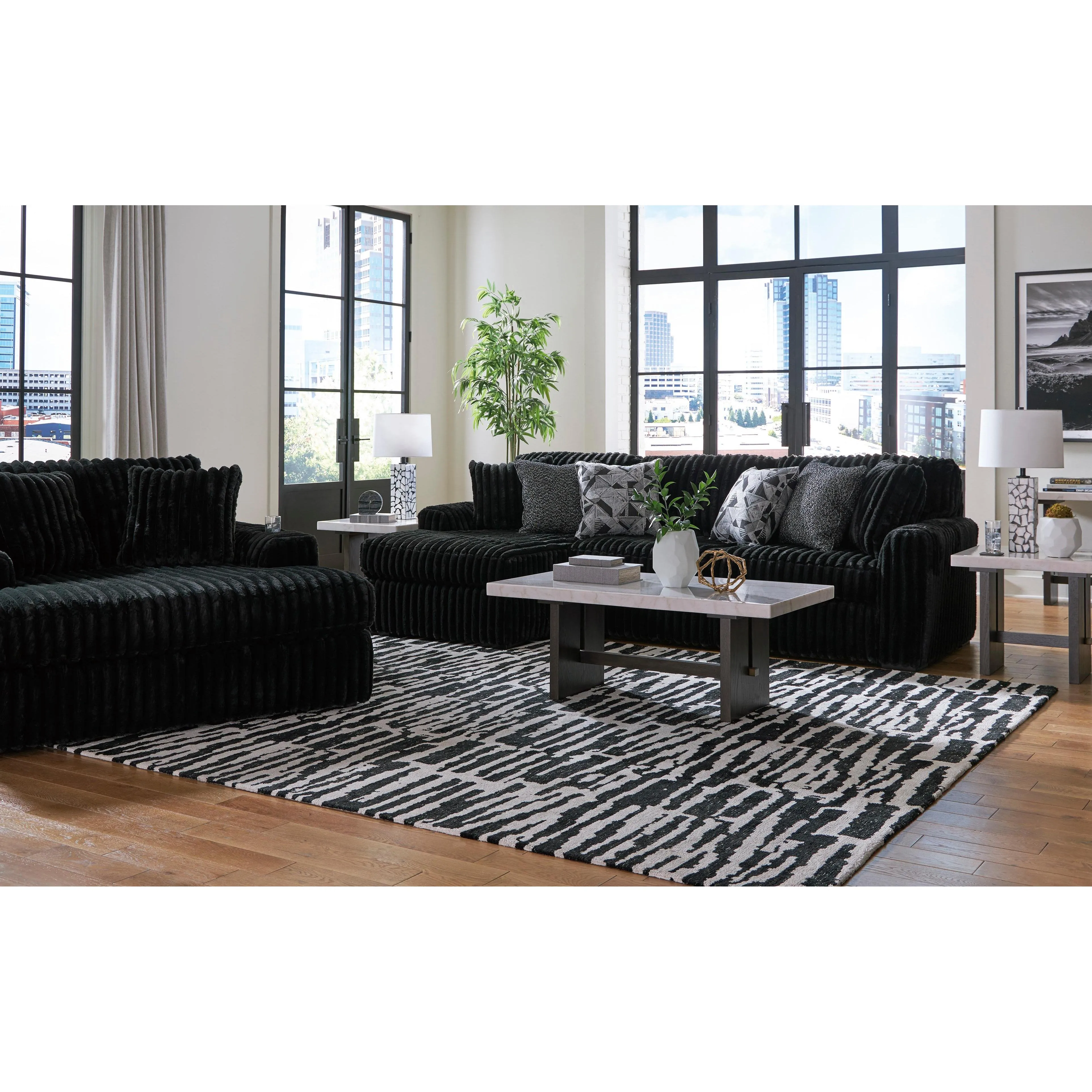 Signature Design by Ashley Midnight-Madness Fabric 2 pc Sectional 9810316/9810367