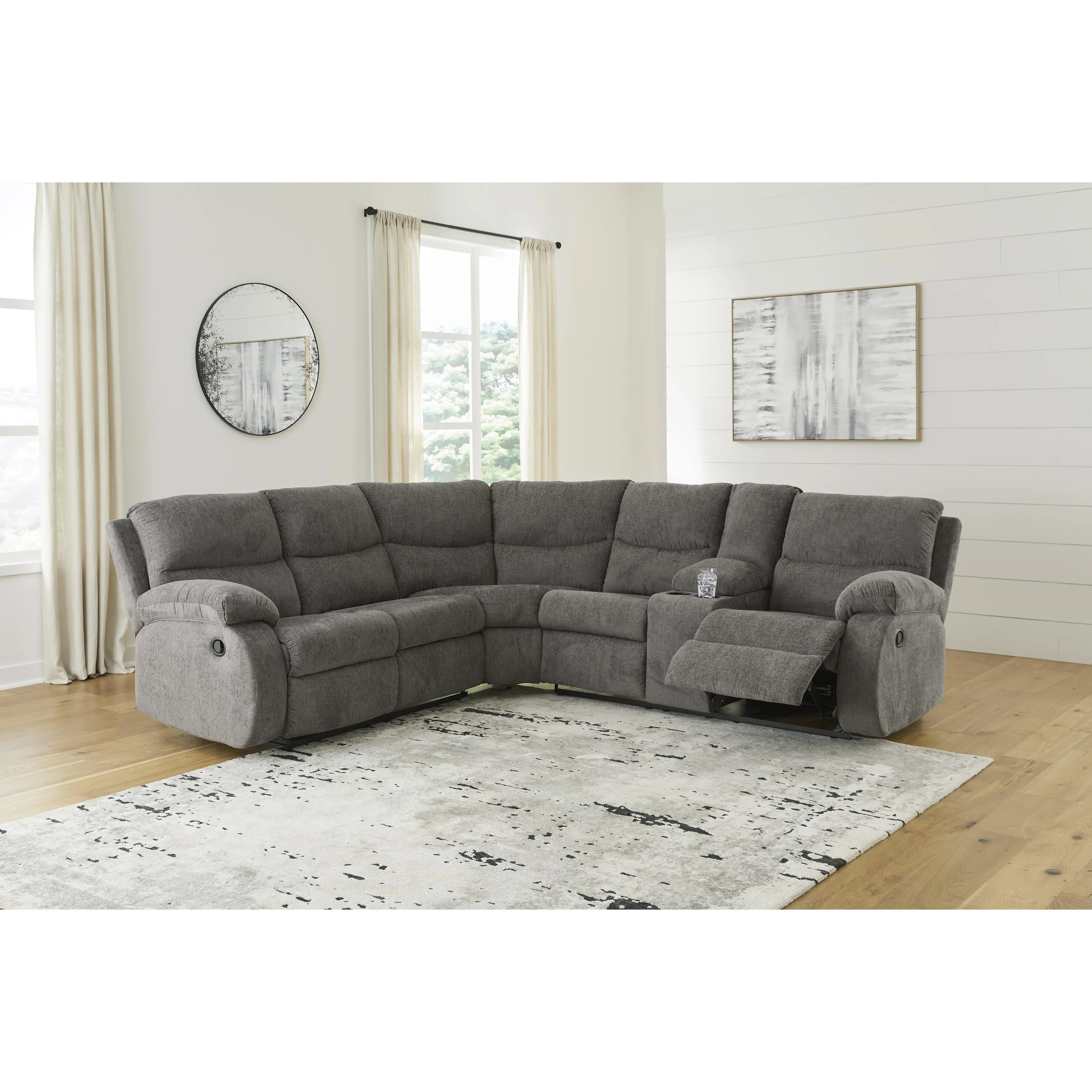Signature Design by Ashley Museum Reclining Fabric 2 pc Sectional 8180748C/8180749C