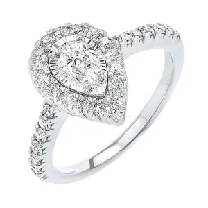 Silver (SLV 995) & Cubic Zirconia Stunning Fashion Ring - 1 CTW