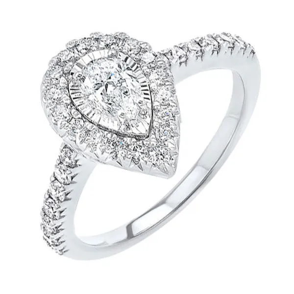Silver (SLV 995) & Cubic Zirconia Stunning Fashion Ring - 1 CTW