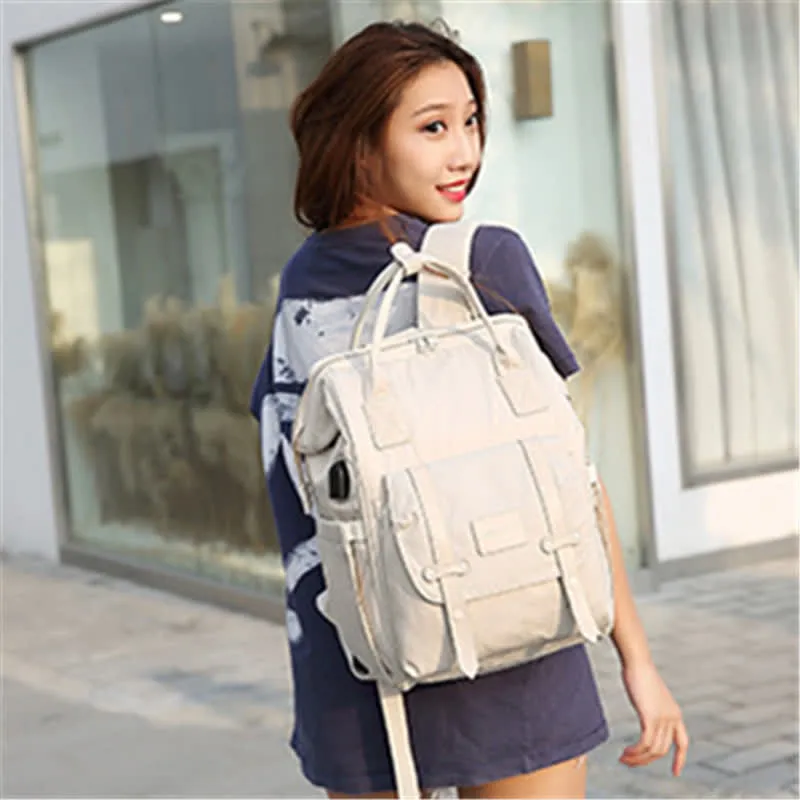 Solid Color Multi-functional Mommy Bag