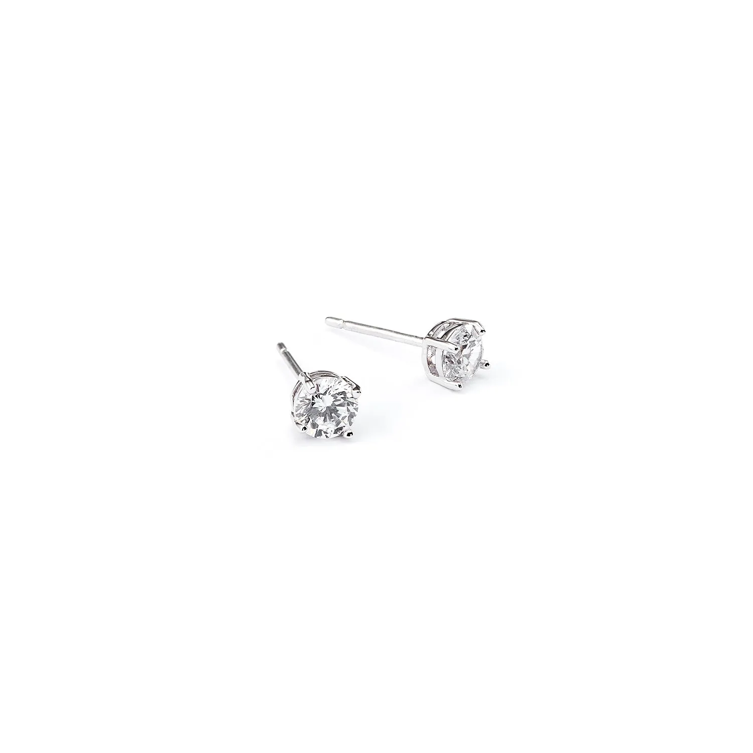 Solitaire CZ Earrings ( 0.5 cm )