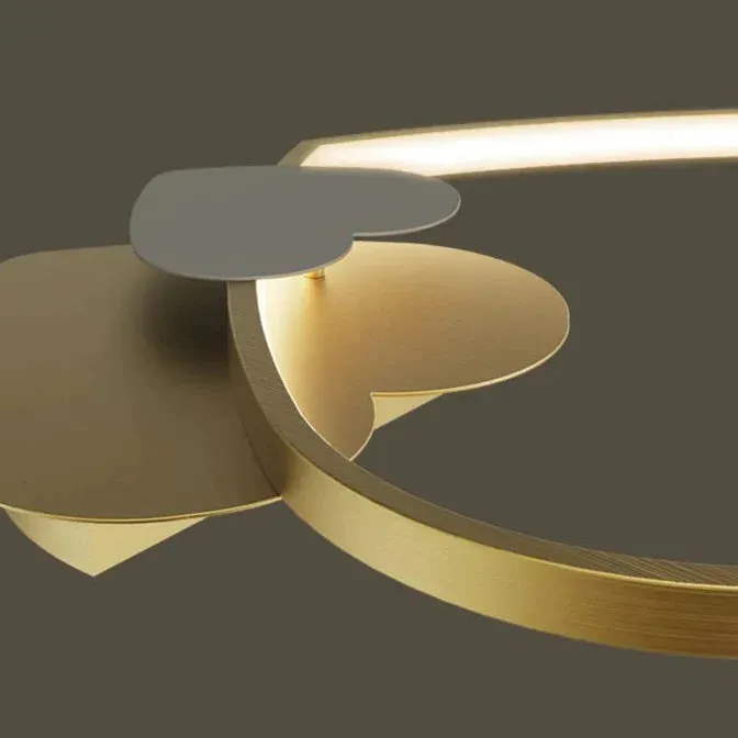Sophie's Modern Simple Copper Heart-shaped LED Room Ceiling Lamp