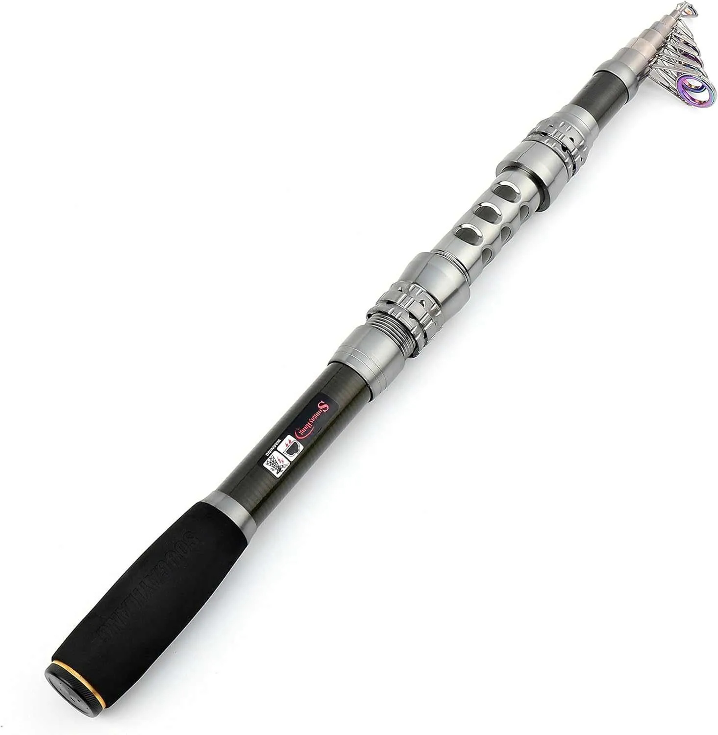 Sougayilang Fishing Rod Combos with Telescopic Fishing Pole Spinning Reels Fishing Carrier Bag for Travel Saltwater Freshwater Fishing