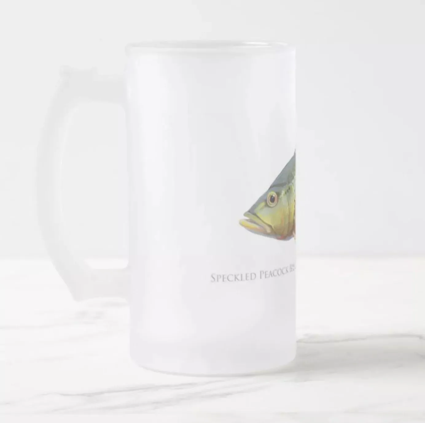 Speckled Peacock Bass (Pavon) - Frosted Glass Stein