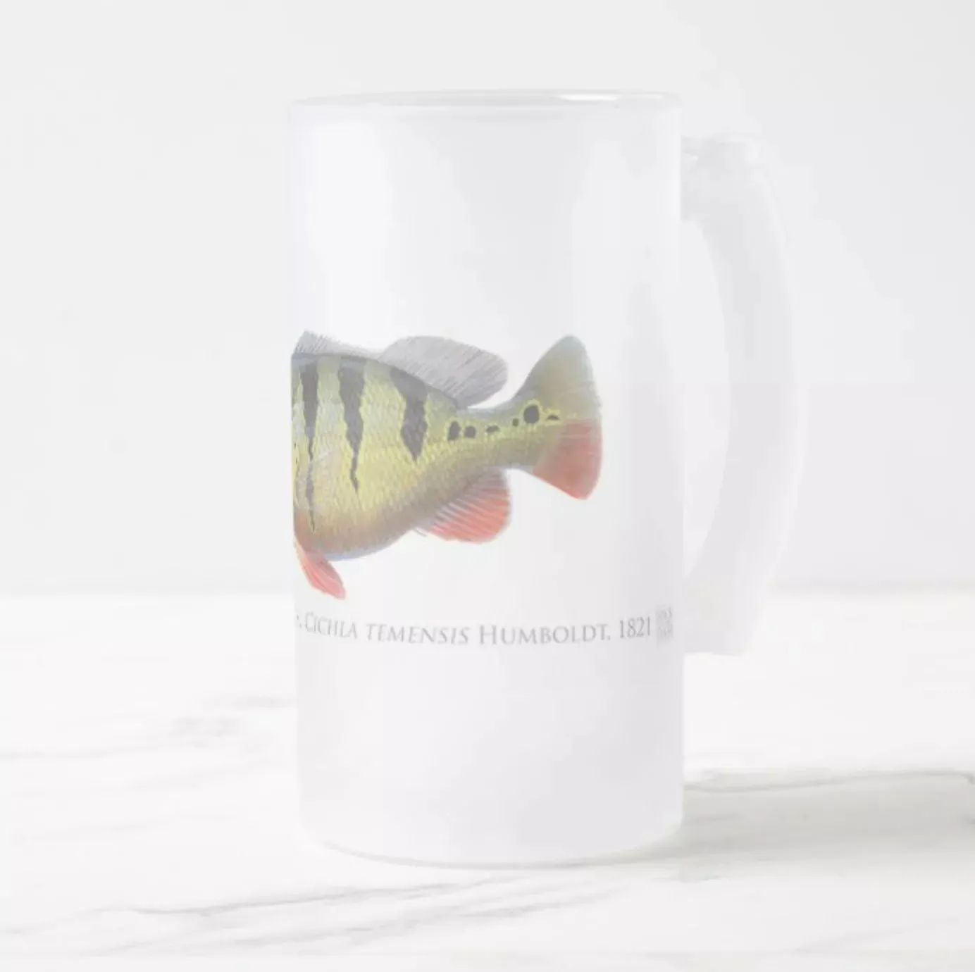 Speckled Peacock Bass (Pavon) - Frosted Glass Stein
