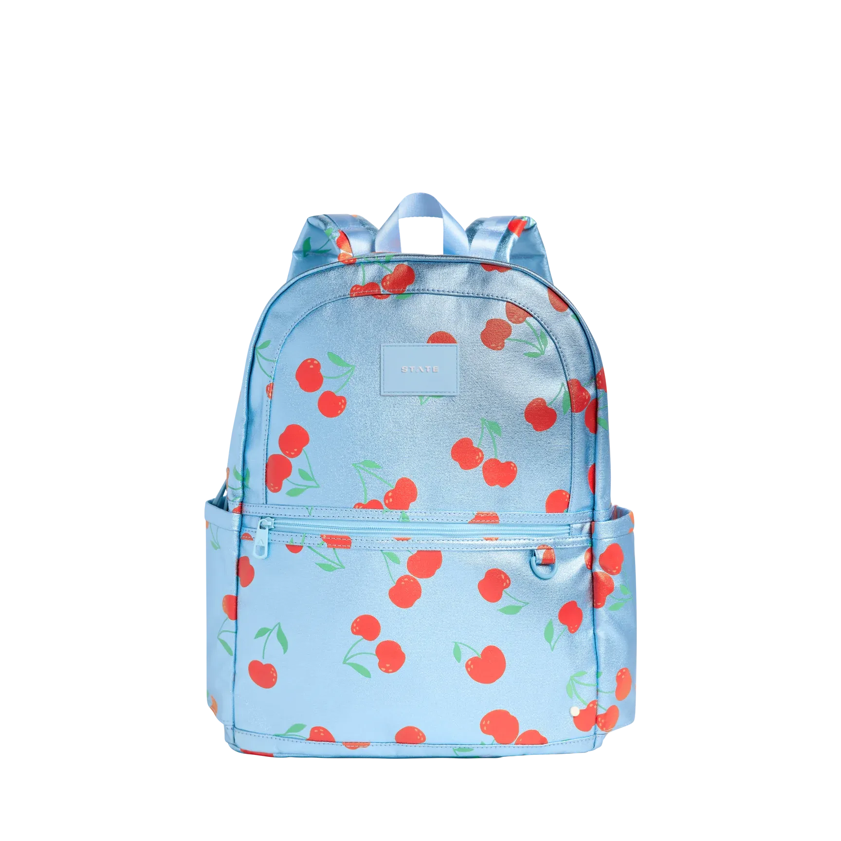 State Bag - Kane Double Pocket Large Backpack Blue Cherries
