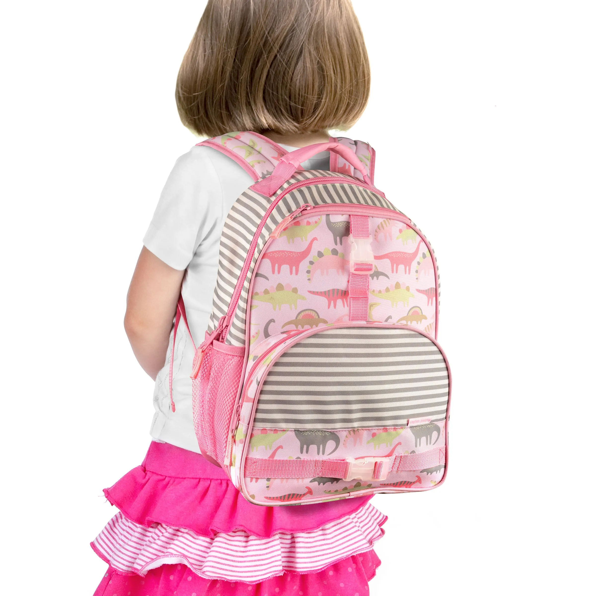 Stephen Joseph All Over Print Backpack, Pink Dinosaur