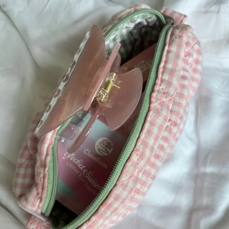 Strawberry Matcha Makeup Bag