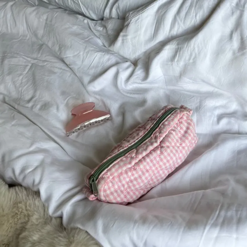 Strawberry Matcha Makeup Bag