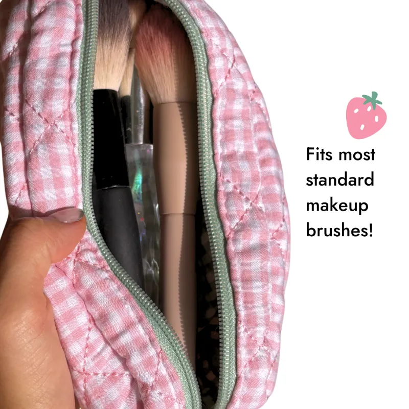 Strawberry Matcha Makeup Bag
