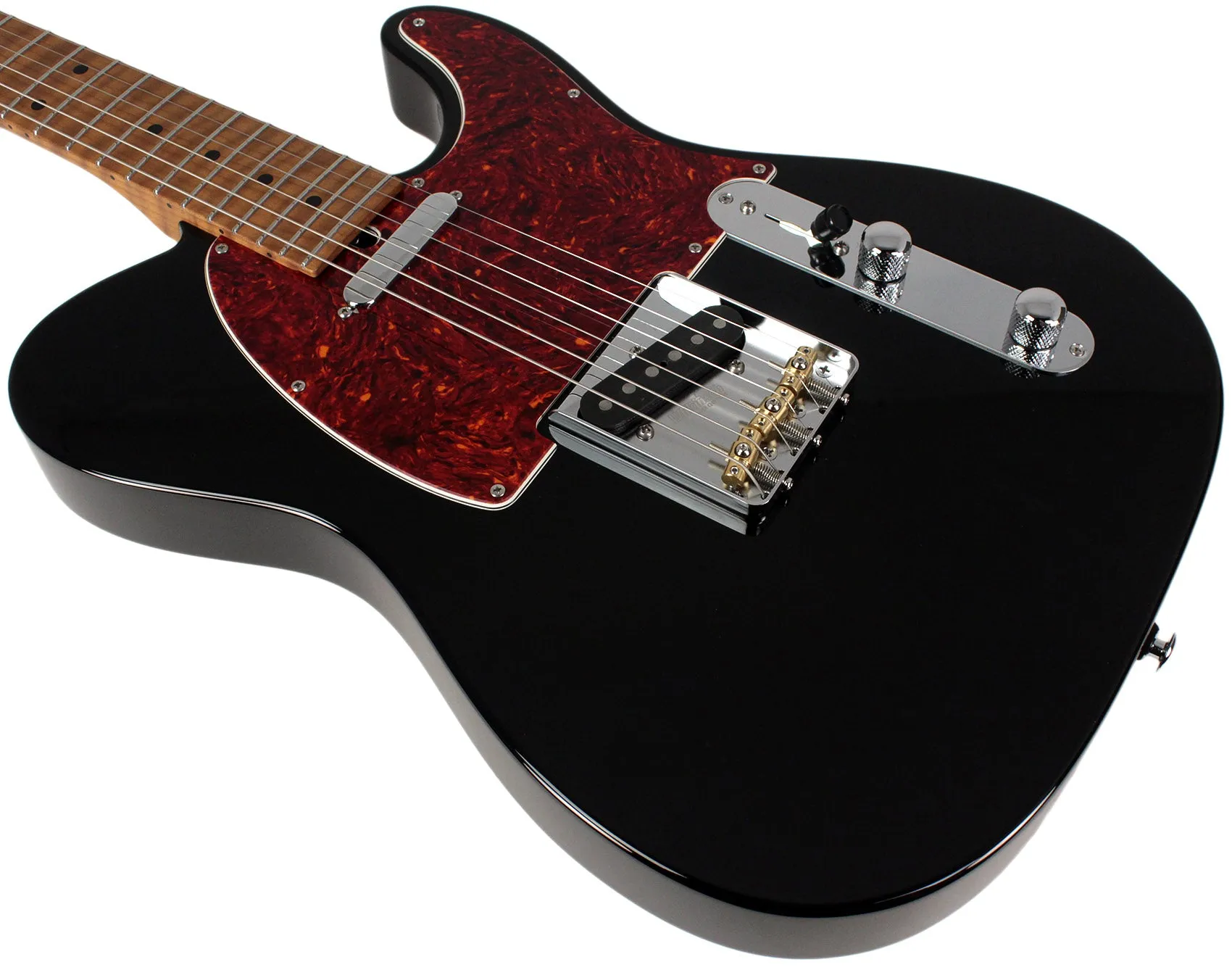 Suhr Select Classic T Guitar, Roasted Flamed Neck, Black