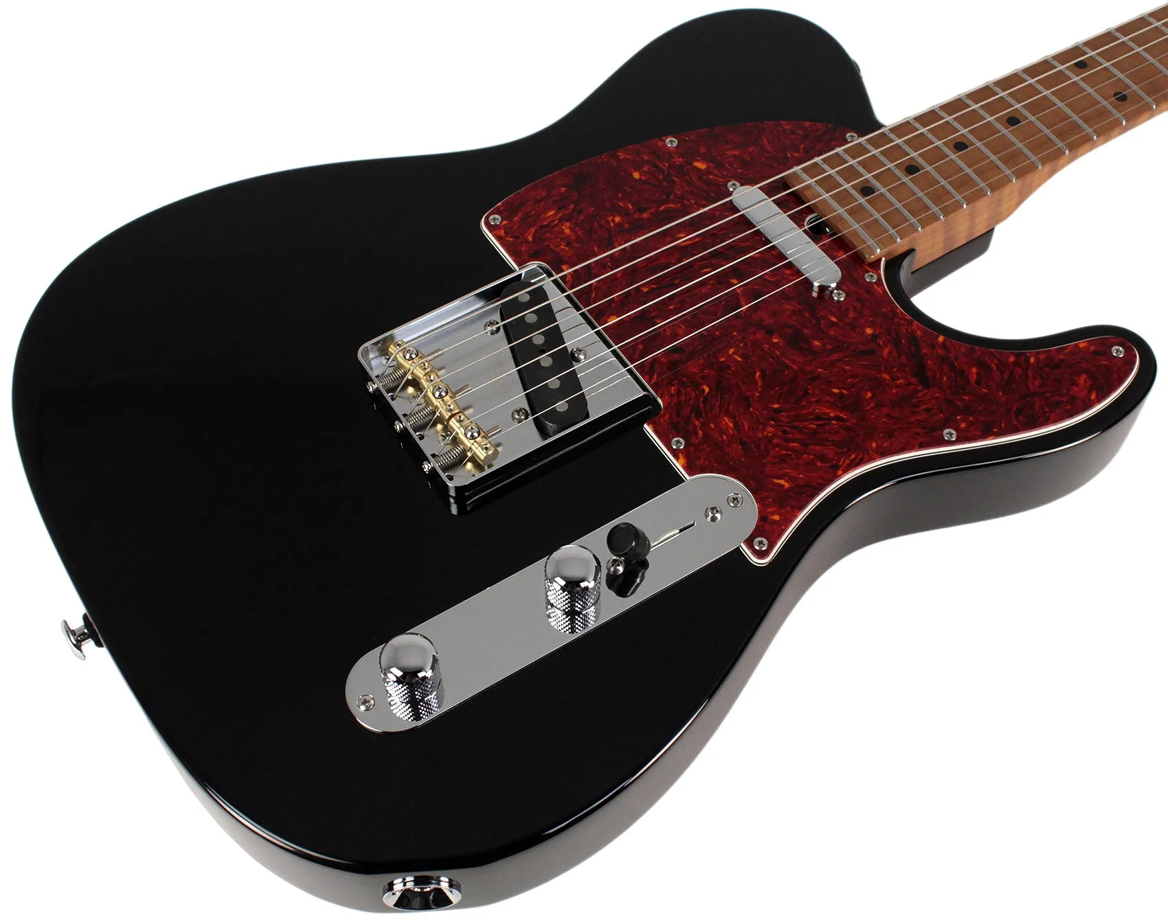 Suhr Select Classic T Guitar, Roasted Flamed Neck, Black
