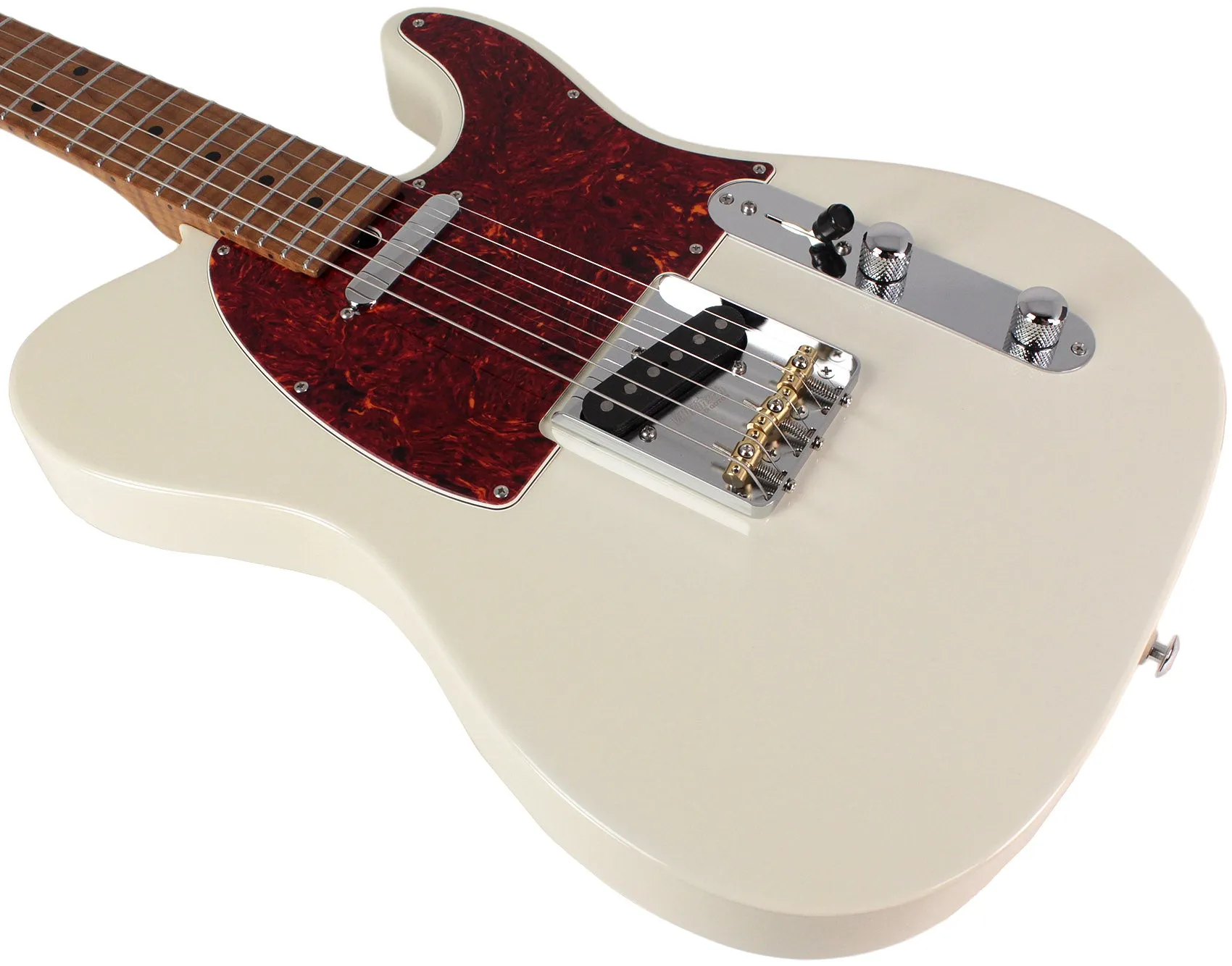 Suhr Select Classic T Guitar, Roasted Flamed Neck, Olympic White