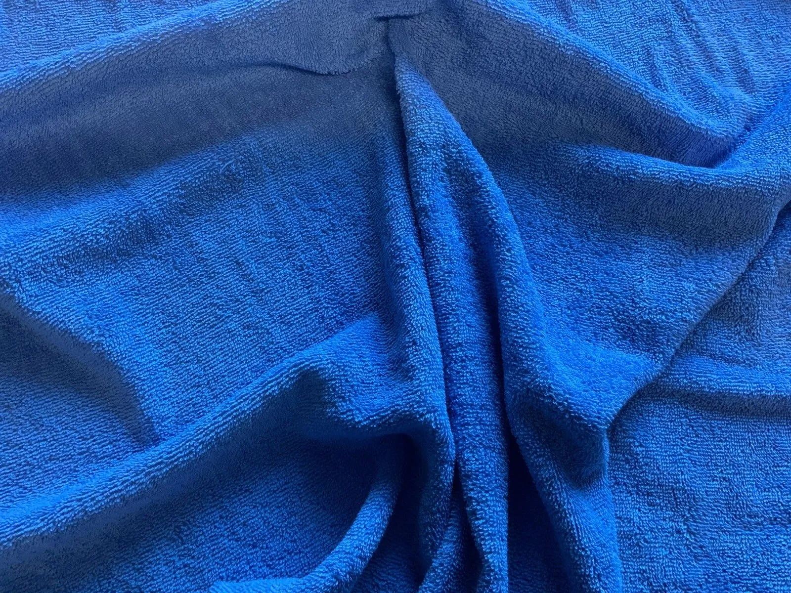 SUMMER BLUE - Pure Cotton Thick Luxury Towelling  Fabric - 400 gsm -  Beach Wear, Babies & Bath - By Truly Sumptuous