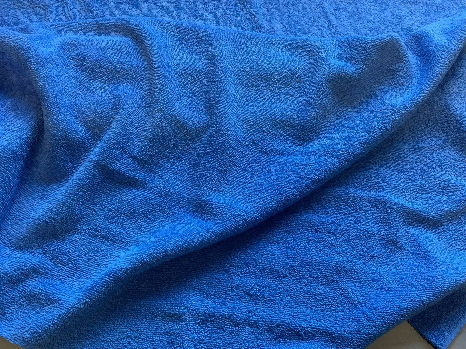 SUMMER BLUE - Pure Cotton Thick Luxury Towelling  Fabric - 400 gsm -  Beach Wear, Babies & Bath - By Truly Sumptuous