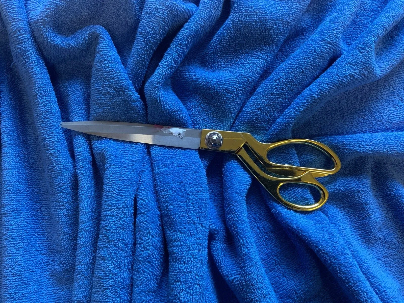 SUMMER BLUE - Pure Cotton Thick Luxury Towelling  Fabric - 400 gsm -  Beach Wear, Babies & Bath - By Truly Sumptuous