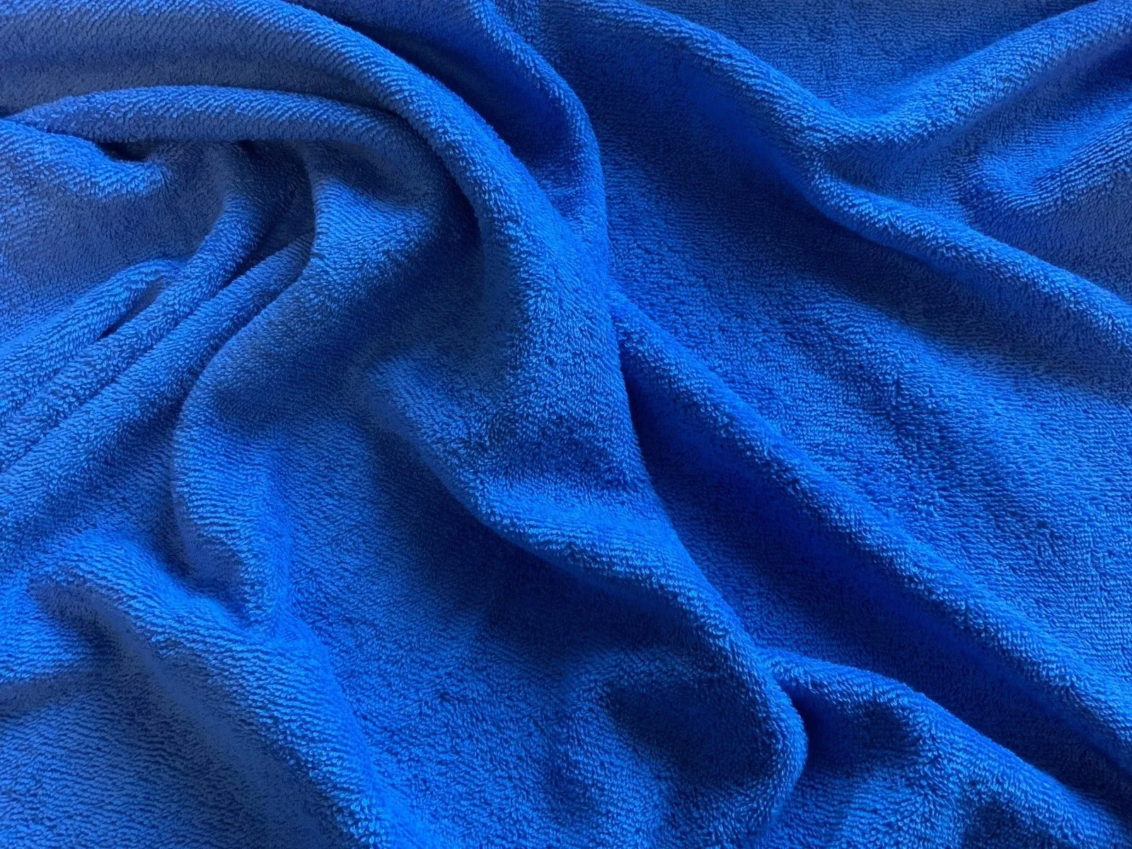 SUMMER BLUE - Pure Cotton Thick Luxury Towelling  Fabric - 400 gsm -  Beach Wear, Babies & Bath - By Truly Sumptuous
