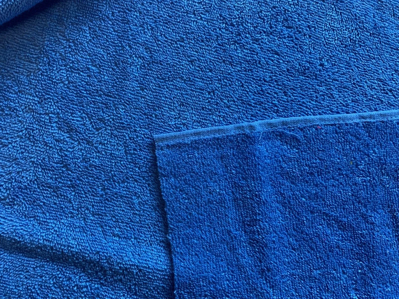 SUMMER BLUE - Pure Cotton Thick Luxury Towelling  Fabric - 400 gsm -  Beach Wear, Babies & Bath - By Truly Sumptuous