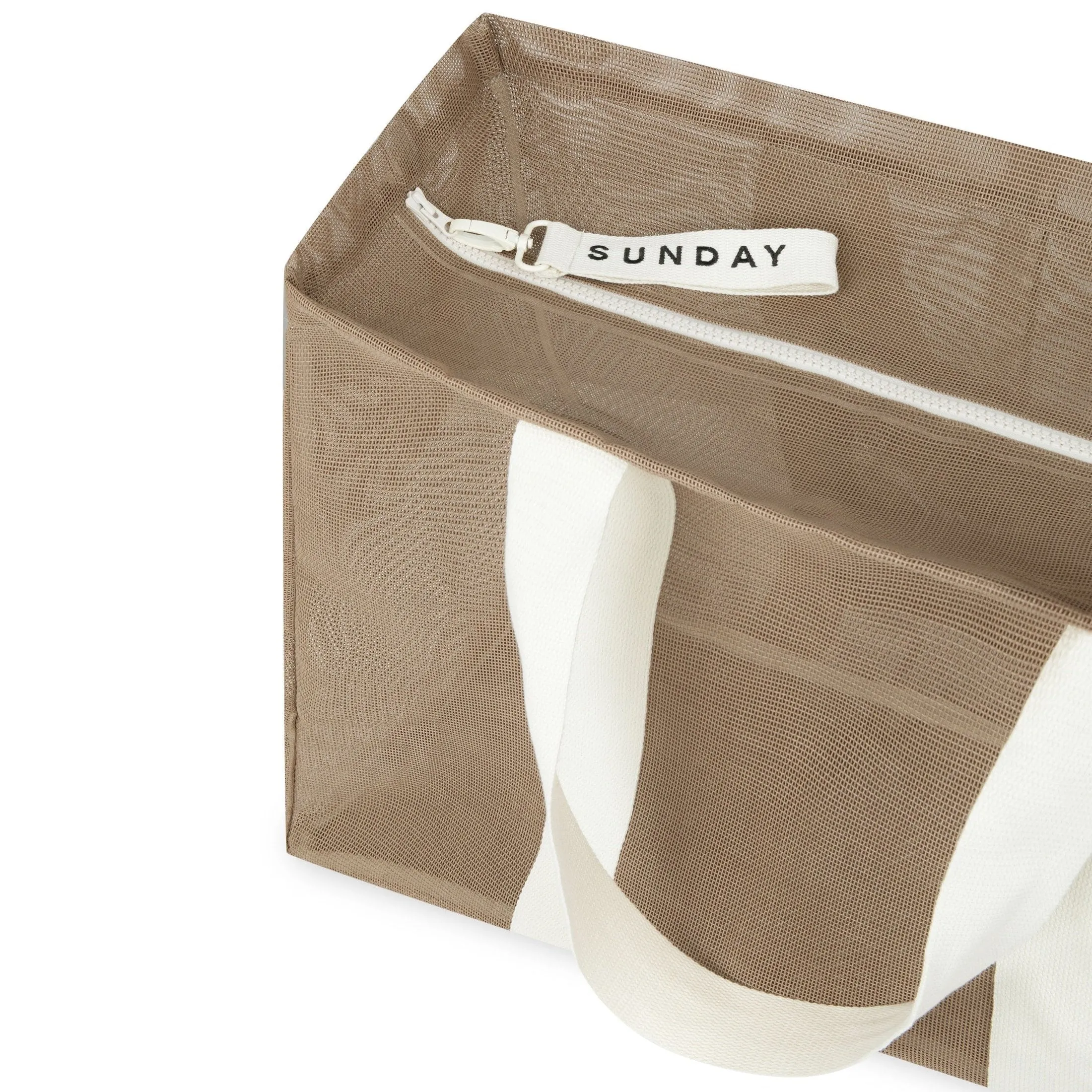 SUNDAY SUPPLY CO MESH BEACH BAG: HUSK