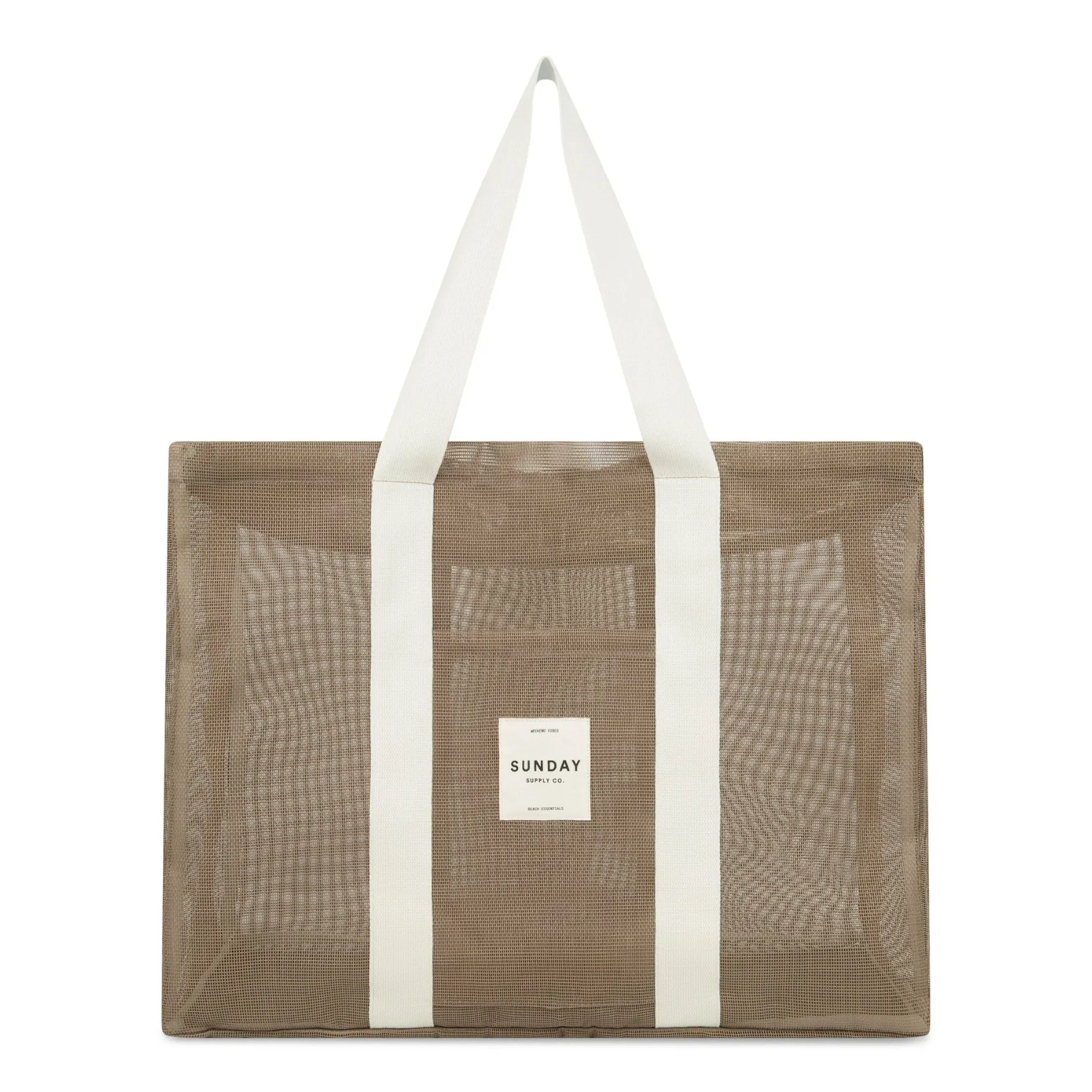 SUNDAY SUPPLY CO MESH BEACH BAG: HUSK