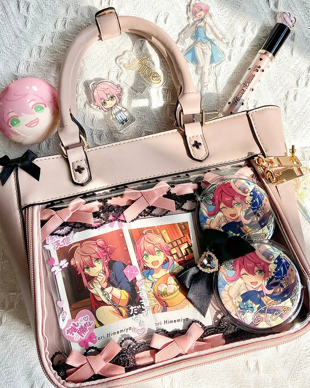 Sweet Lace-up Ruffle PU Ita Tote Bag
