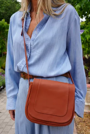 Terracotta Saddle Sling Bag