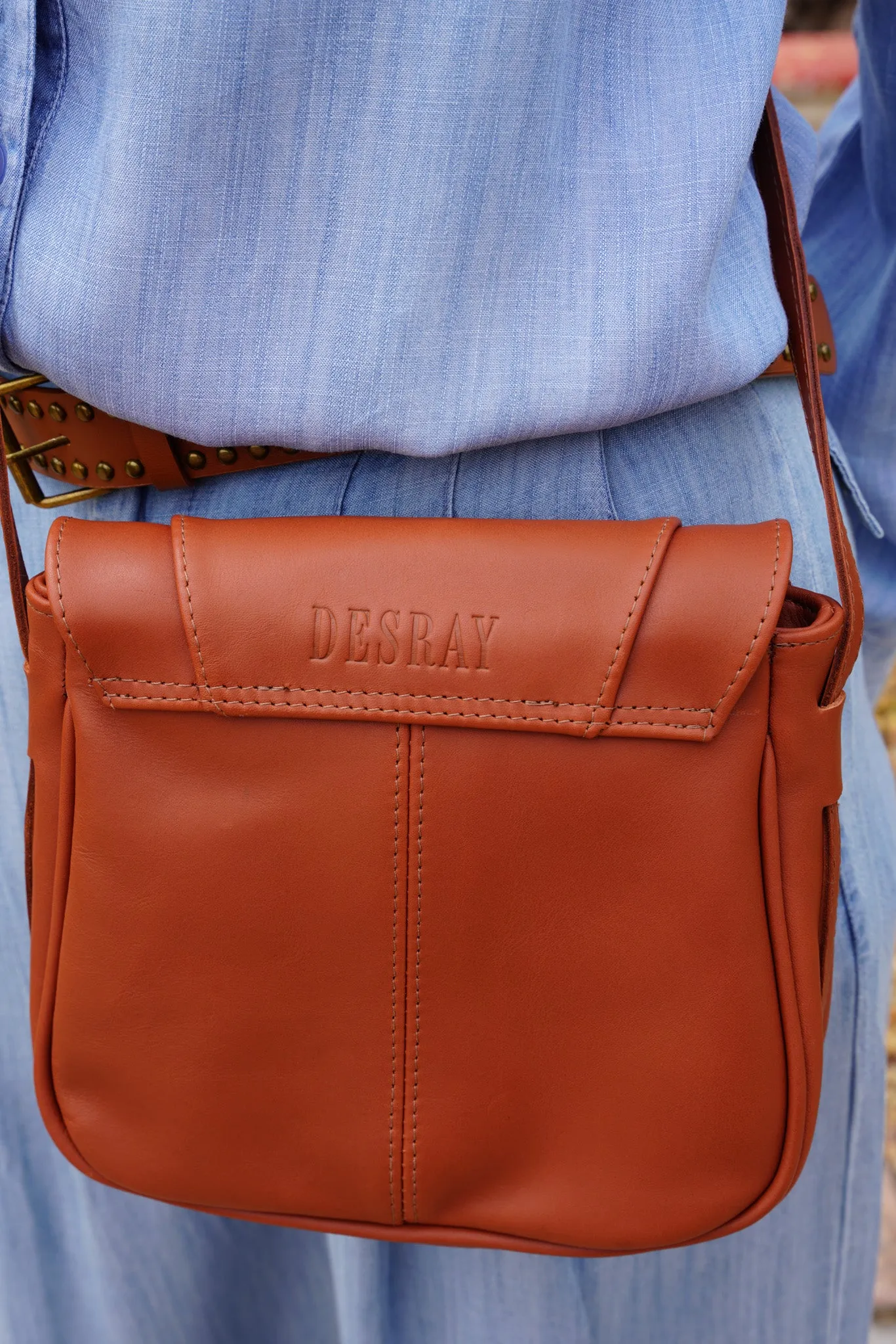Terracotta Saddle Sling Bag