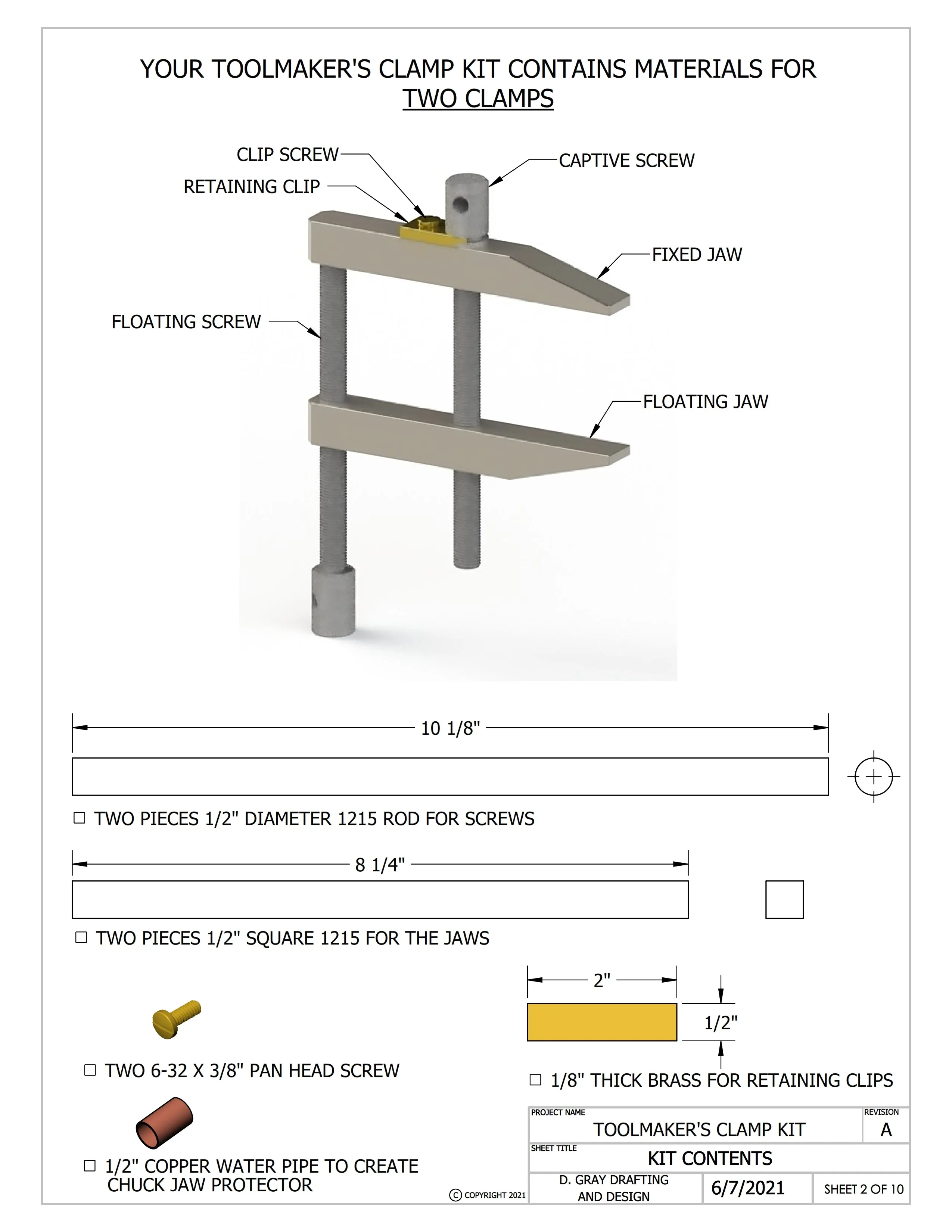 Toolmaker's Clamp Kit