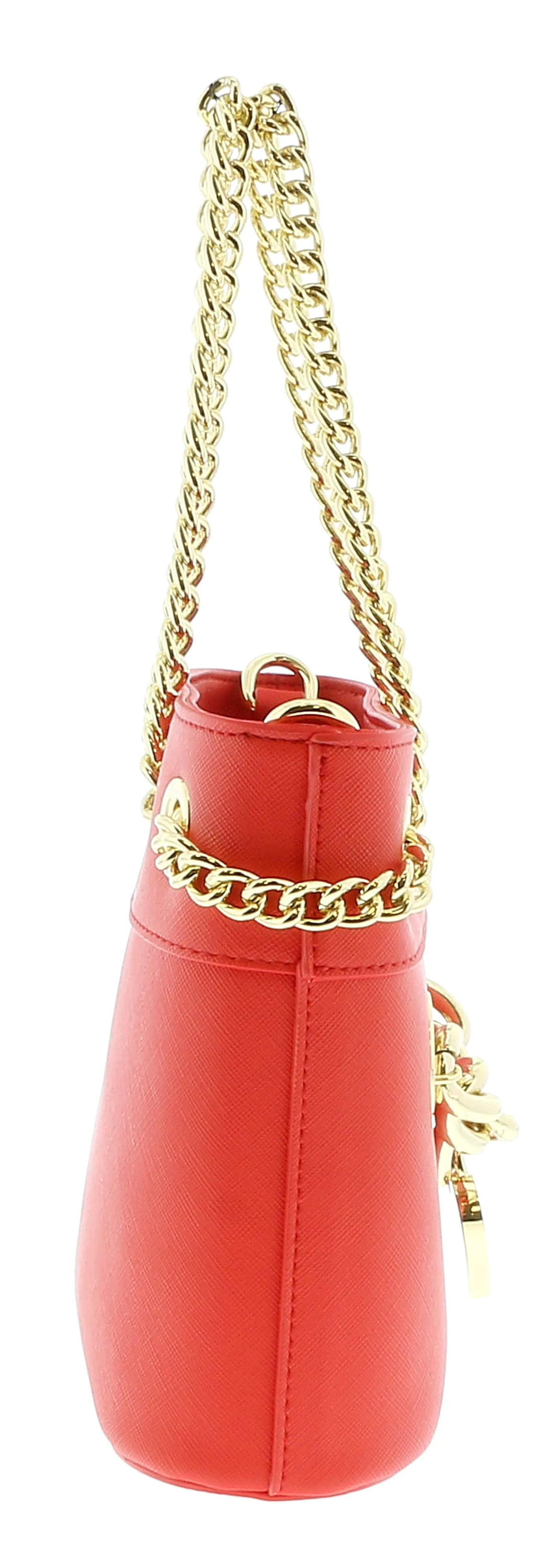Versace Jeans Couture Red Scarf Embellished Small Bucket Bag