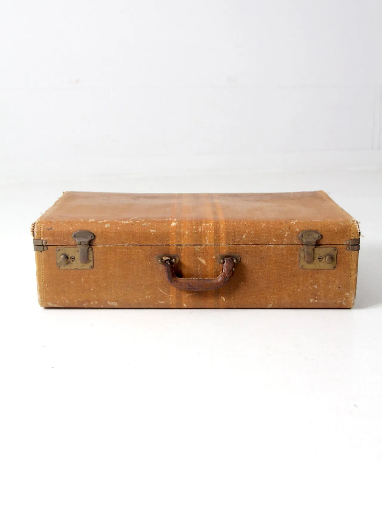 vintage striped suitcase luggage