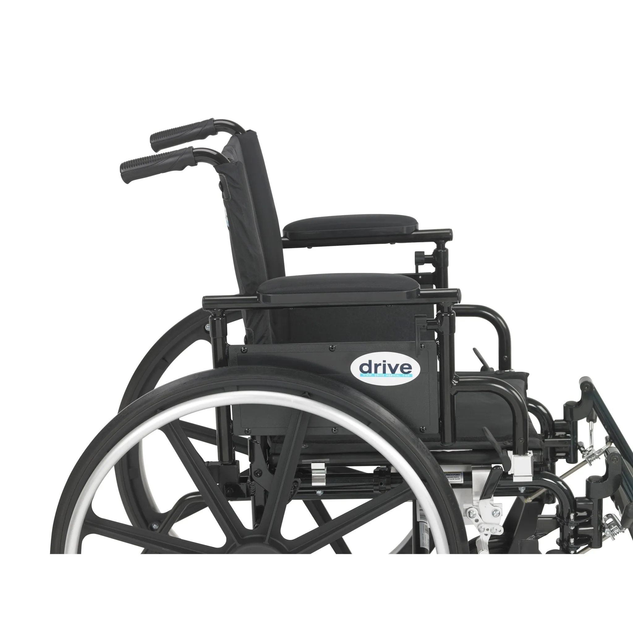 Viper Plus GT Wheelchair with Flip Back Removable Adjustable Desk Arms, Elevating Leg Rests, 20" Seat