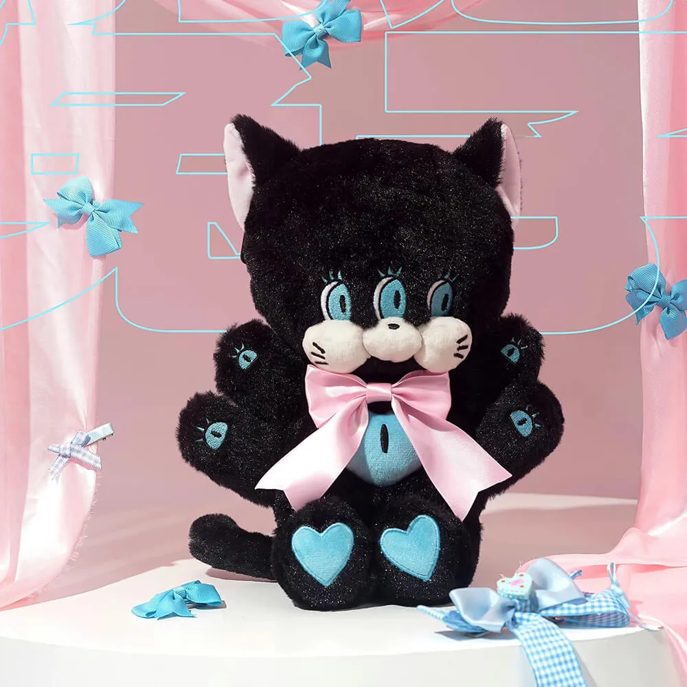 Wacky Eyed Bunny and Cat Plushie Bag