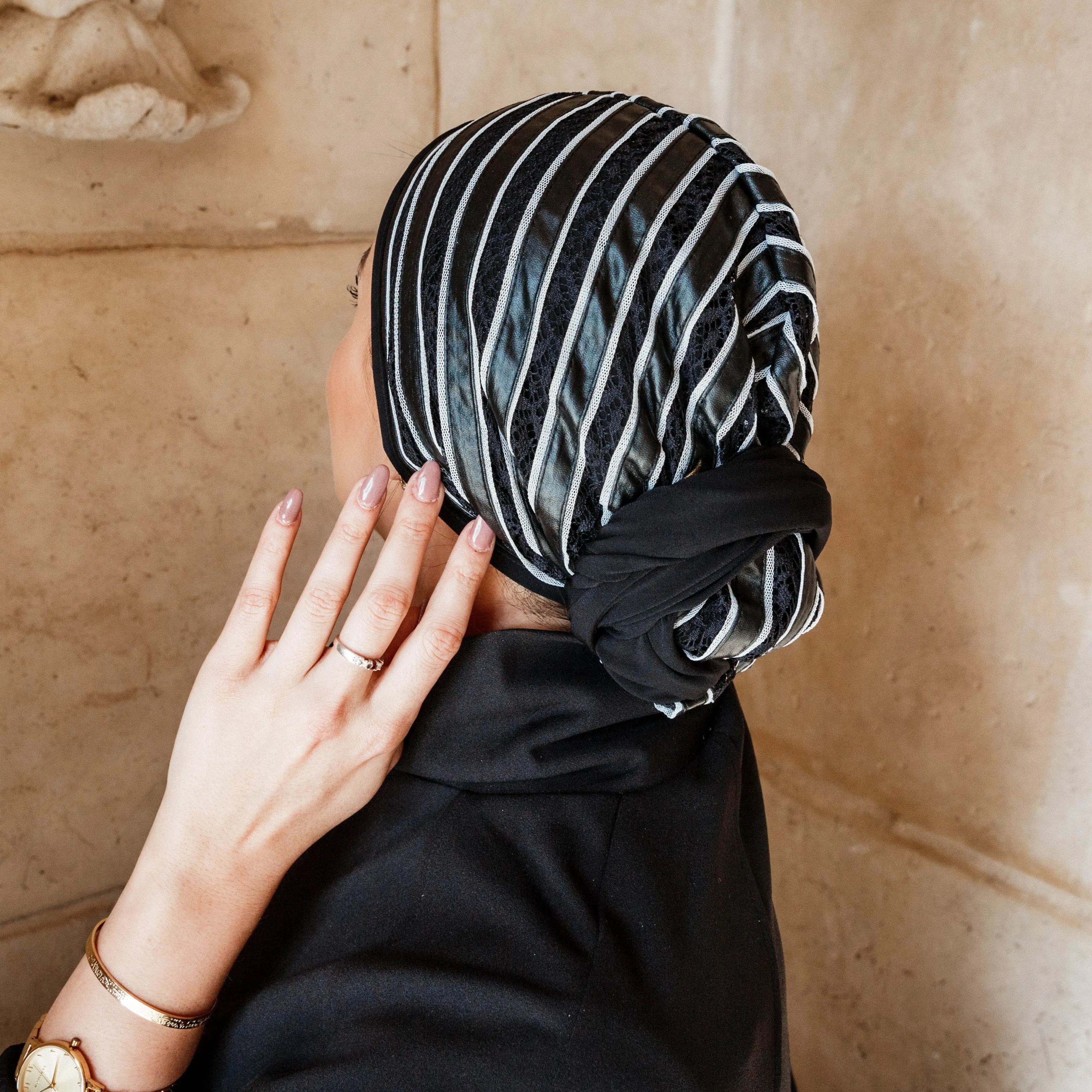 White Twine Turban