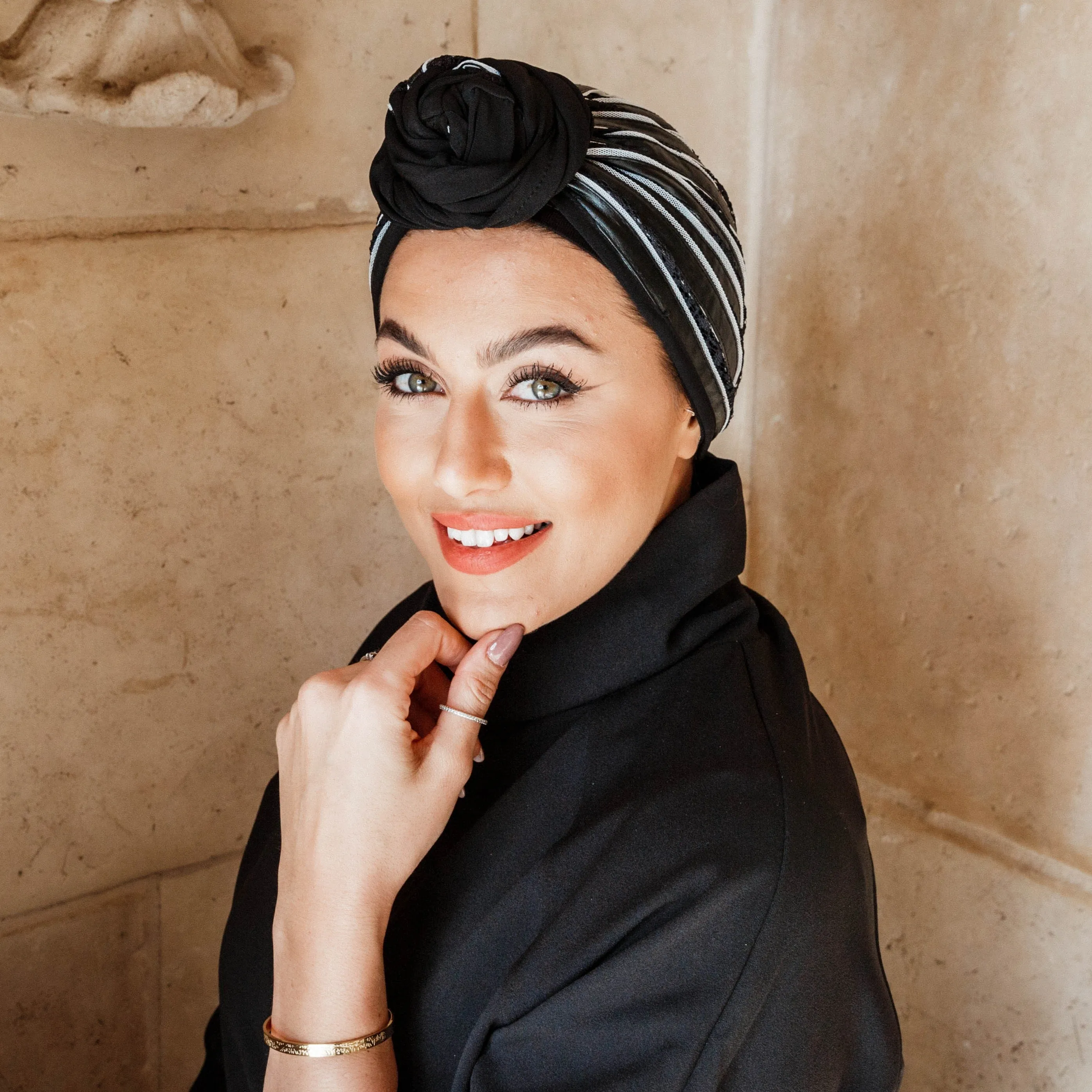 White Twine Turban