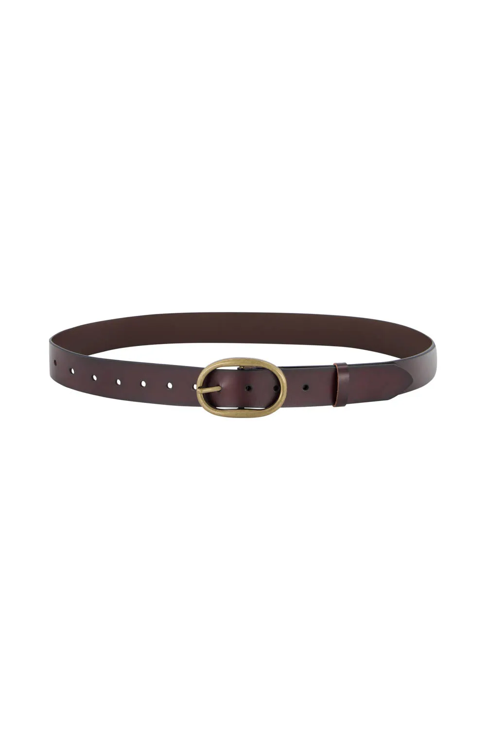 Willow Leather Belt - Mahogany
