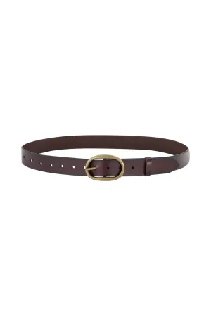 Willow Leather Belt - Mahogany