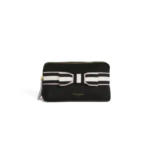 Women Kadera-Branded Webbing Neoprene Makeup Bag - Navy