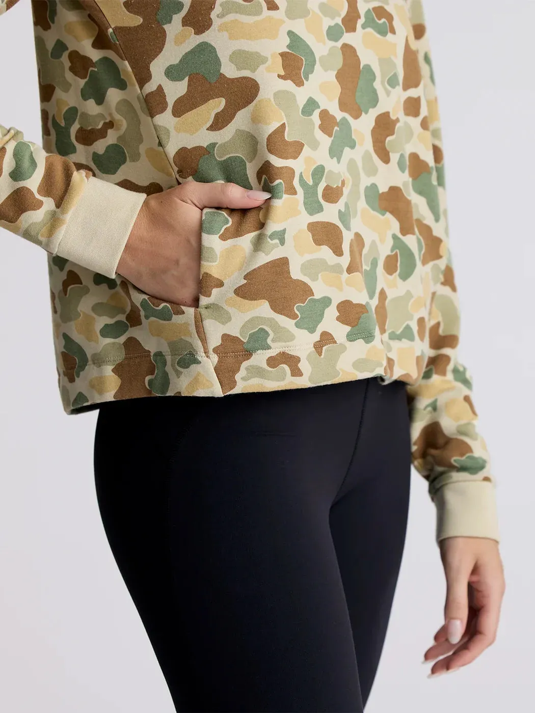 Women's Bamboo Lightweight Fleece Cropped Hoodie