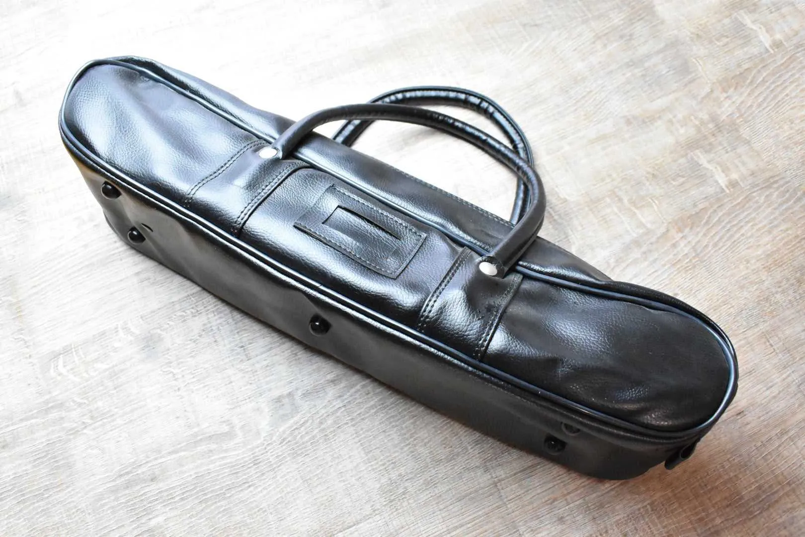 YuiSenri Synthetic Leather Knife Culinary Bag (Small/Black)