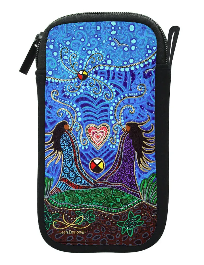 Zippered Accessories Case "Breath of Life" Artwork by Metis Artist Leah Dorion